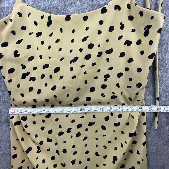 Audrey 3+1 Slip Dress Small Tie Straps Mini Y2K Cheetah Adjustable USA - Picture 5 of 7